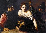 VALENTIN DE BOULOGNE David with the Head of Goliath and Two Soldiers USA oil painting artist